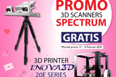 Beli Mesin Scanner 3D - RangeVision Spectrum Gratis Printer Inova3D 20E