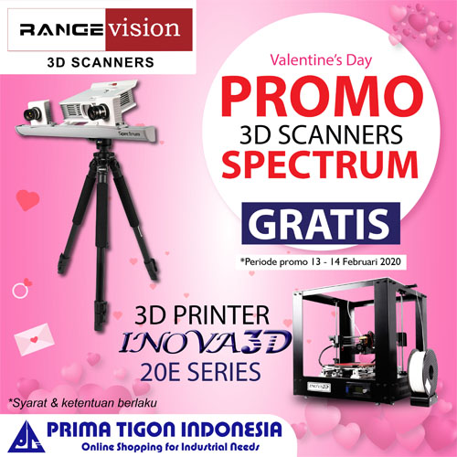 Beli Mesin Scanner 3D - RangeVision Spectrum Gratis Printer Inova3D 20E Beli Mesin Scanner 3D - RangeVision Spectrum Gratis Printer Inova3D 20E
